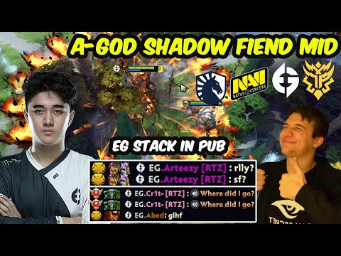 Abed Shadow Fiend - Evil Geniuses Stack in Pubgame Ti10 Ranked Dota 2 pro Gameplay
