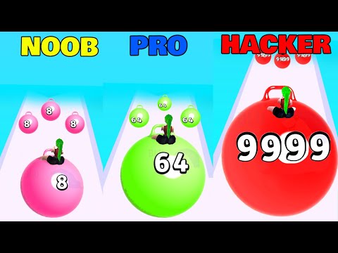 NOOB vs PRO vs HACKER in Yoga Ball Run