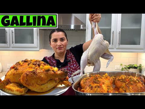 Hagamos gallina rellena navideña para Navidad y Año Nuevo 🎄🥳