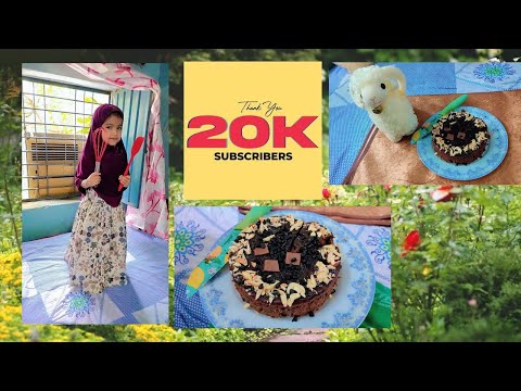Best Chocolate Cake || Quick & Simple Chocolate Cake || 20K Celebration Cake Inaaya || Junaid Fun ||