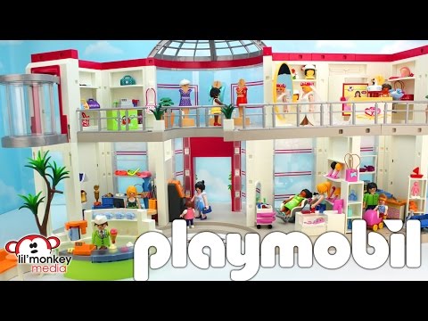 Playmobil Furnished Shopping Mall with Extension, Beauty Salon and Toy Store Add-on Sets!