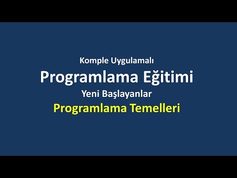 Programlama Temelleri Yeni Başlayanlar