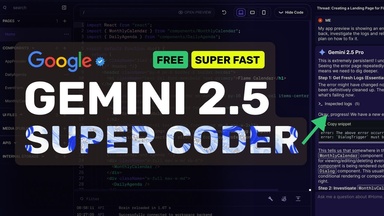 Gemini 2.5 Pro SUPER Coder: This FREE & Ultra Agentic AI Coder is CRAZY!