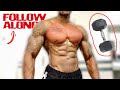 ONE DUMBBELL CHEST WORKOUT | HOME WORKOUT FOR CHEST MUSCLE (FOLLOW ALONG for 20 MINUTES)