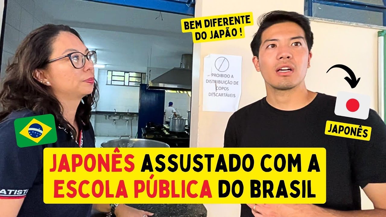 Japonês assustado com a escola publica do Brasil.