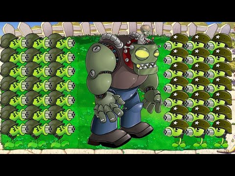 Plants vs Zombies Battlez 99 Pea vs Gargantuar, Zomboni, Zomboss