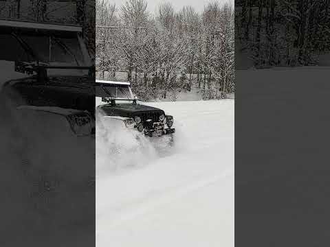 jeep tj maxxis trepador 35s fresh snow powder