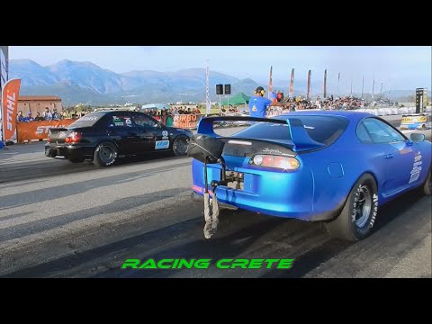 SUBARU KAKARAKIS VS SUPRA XATZIKOUVAS - DRAGSTER TYMPAKI 3 APRIL 2016