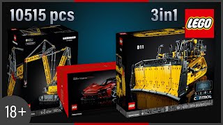 YouTube thumbnail: Top 3 Biggest LEGO Technic from 2021, 2022 & 2023 | Speed Build @TopBrickBuilder18plus