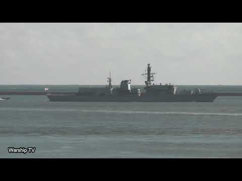 HMS PORTLAND F79 TRANSITS PLYMOUTH SOUND DEPARTING DEVONPORT NAVAL BASE 14-11-22