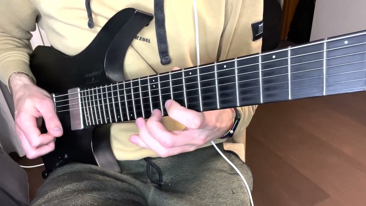 Guitar demonstrating a neoclassical harmonic minor lead line from Slash's Anastasia