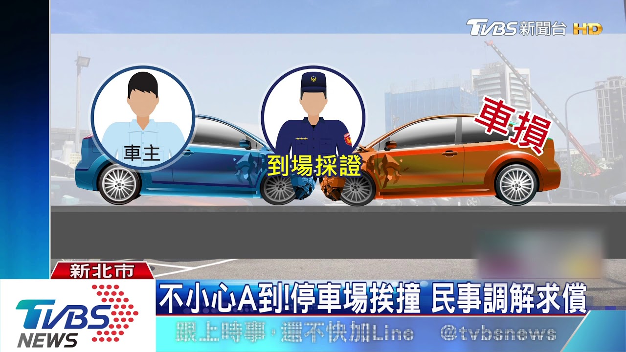 倒車碰撞肇逃! 停車場非道路警難介入