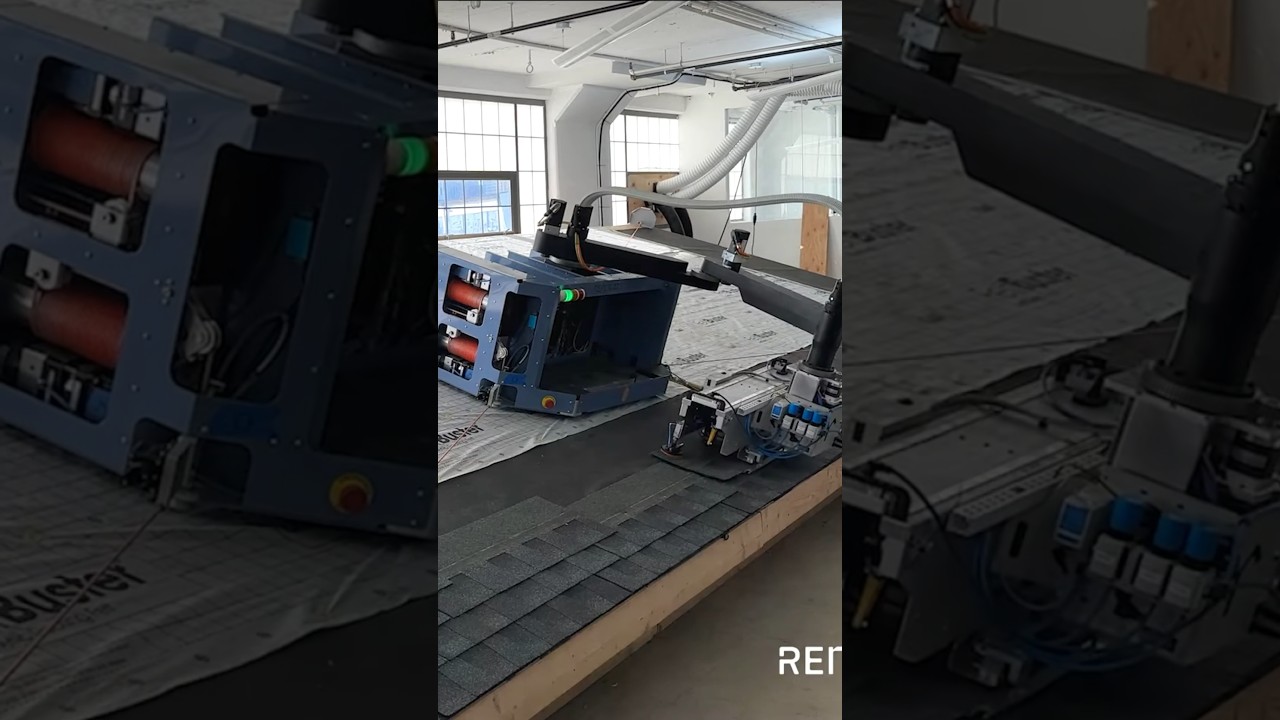 Innovative Robotic Roofing Machine! #robotics #construction #roofing