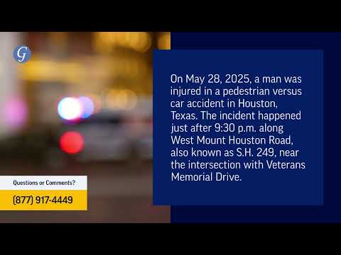 Man Injured in Pedestrian Accident on SH 249 in Houston, TX