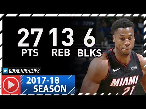 Hassan Whiteside Full Highlights vs Bucks (2018.01.17) - 27 Pts, 13 Reb, 6 Blocks!