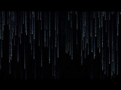Middle Blue Matrix Code (Rain 15 Min.)