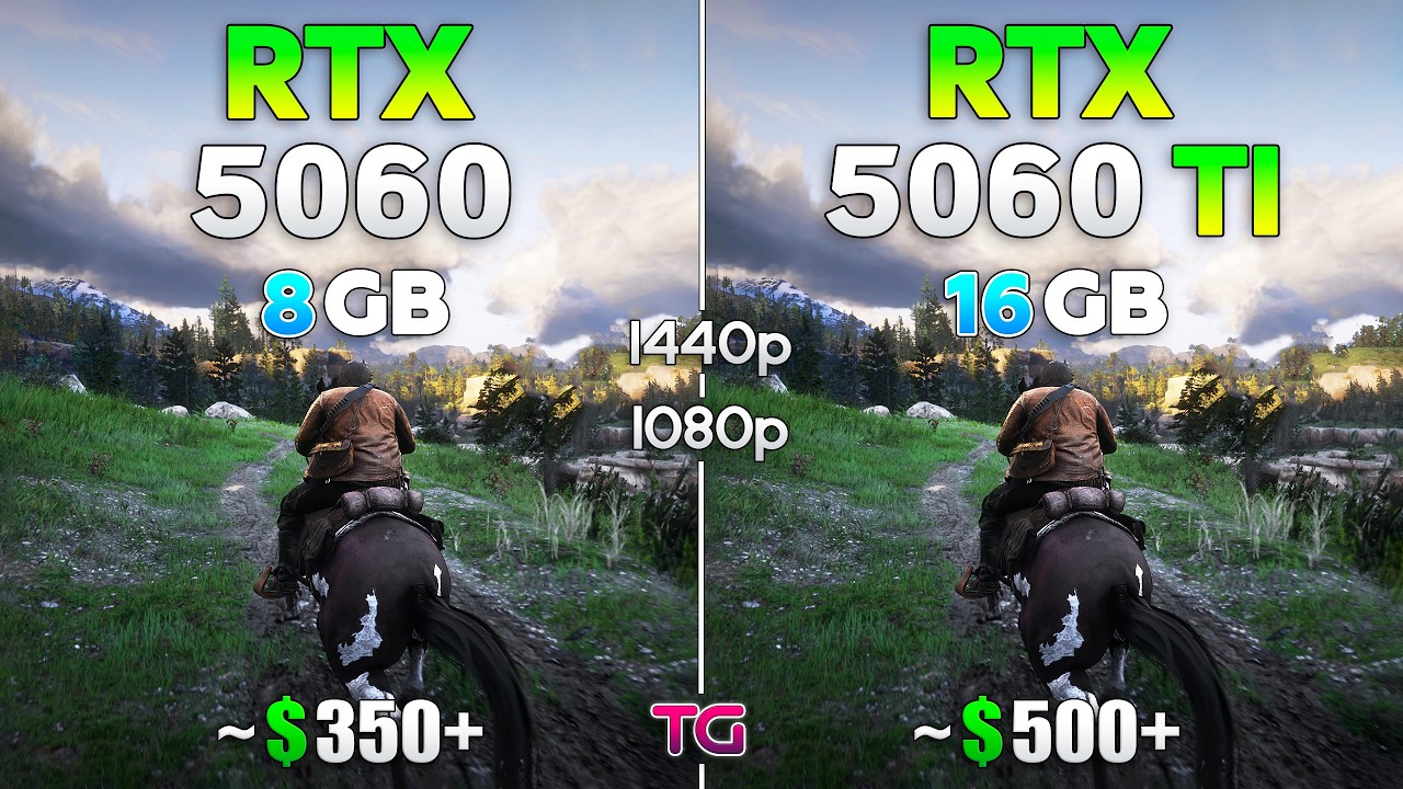 RTX 5060 vs RTX 5060 Ti - Test in 10 Games | 1080p | 1440p |