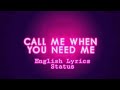 Call Me When You Want Whatsapp Status Black Screen English Song Black Screen