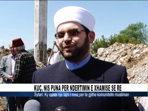 Myftinia Shkoder, 28 maj 2012 - Hidhen themelet e xhamise ne Kuc.mpg