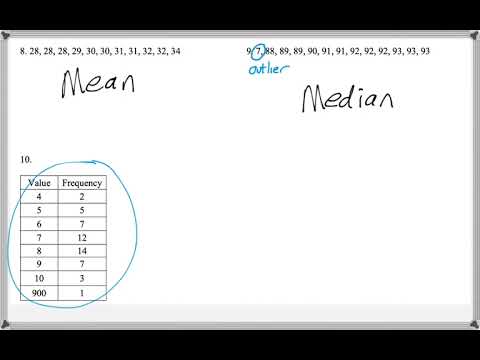 Math 209 : 2.5 #8, #9, #10 (Statistics Tutorial : Outliers & Mean VS Median)