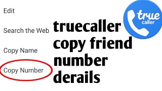 Truecaller // how to copy contact details 2020