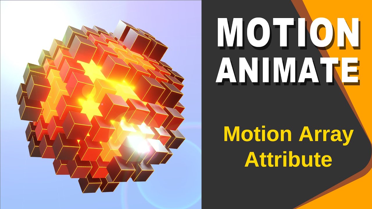 Motion Animate Tutorial - Motion Array - Use Attributes in Materials [Subtitles]