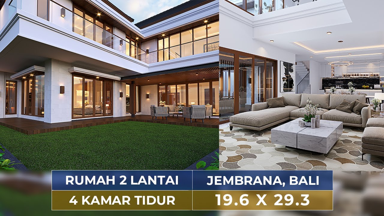 Video 3D Mrs. JLN and Mr. HBM 1426 Villa Bali House 2 Floors Design 