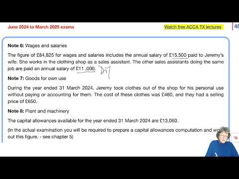 Chapter 4 - Tax Adjusted Trading Profit – Individuals (part 3) -  ACCA TX-UK Taxation (FA 2023)