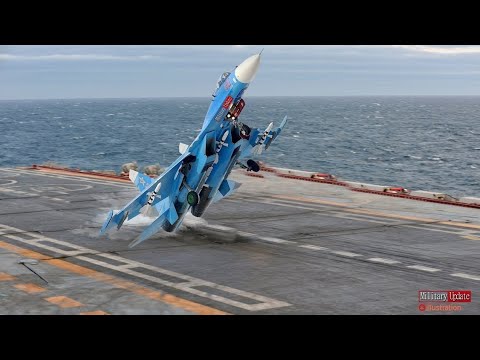 Sukhoi SU-35 Takeoff And Landing On The Russian Aircraft Carrier