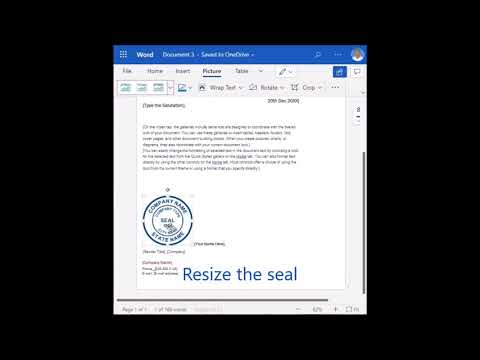 How to Stamp digital company seal on WORD document?