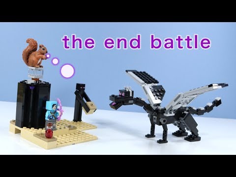 SquirrelStampede - LEGO Minecraft The End Battle Ender Dragon Build Review 2019