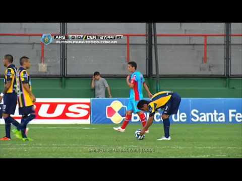 Desaprovechó la falta. Arsenal 1 - Rosario Central 0. Fecha 8. Torneo Final 2014. FPT