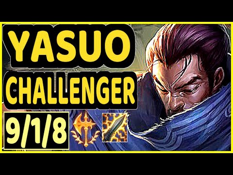 MAGIFELIX (YASUO) - 9/1/8 KDA CHALLENGER GAMEPLAY - EUW