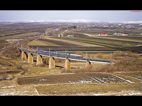[4K] CFR Calatori EA 369 & InterRegio 1831, Galati - Cluj-Napoca Dragoiesti viaduct [March, 2021]