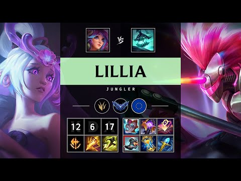 Lillia Jungle vs Hecarim: Triple Kill, Rampage - EUW Diamond Patch 25.S1.2