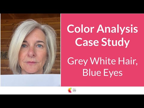 Color Analysis: White Grey Hair, Blue Eyes