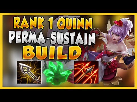 # 1 QUINN BEST SUSTAIN BUILD TO NEVER LOSE TO TANK TOP MATCHUPS (INSANE HEALS) - League of Legends
