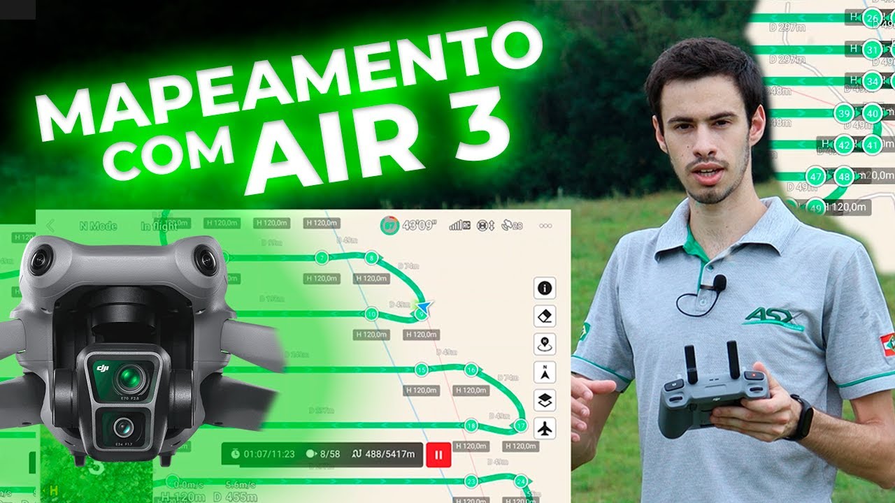 MAPEAMENTO com DJI AIR 3 - PASSO A PASSO
