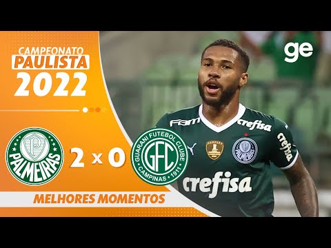 Gols e lances de Palmeiras x Guarani