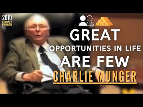Charlie Munger's Life Advice on Seizing Opportunity. | University of Michigan 2010【C:C.M Ep.197】