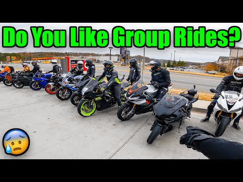 What Happens When 60+ Superbikes Go For A Ride...| M1000rr, RSV4, Ninja H2 SX, R1, Panigale V4 SP2