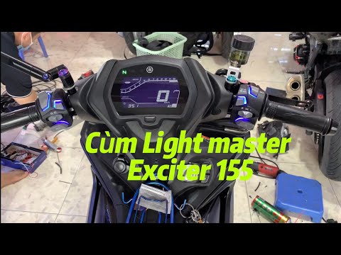 Exciter 155 lắp cùm LED Light master