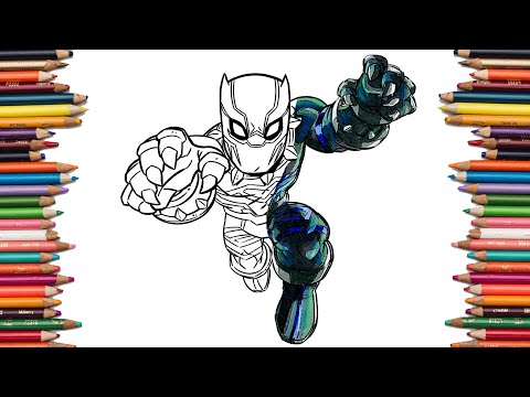 BLACK PANTHER Coloring Pages | MARVEL Superhero Adventures Coloring Book