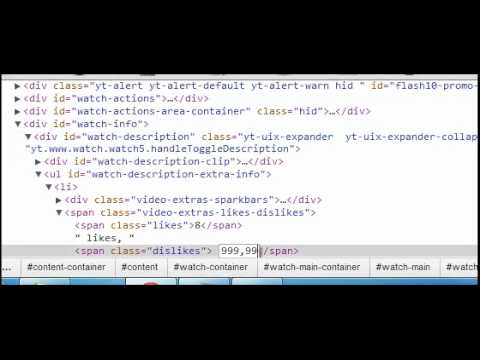 How to hack the dislike bar.