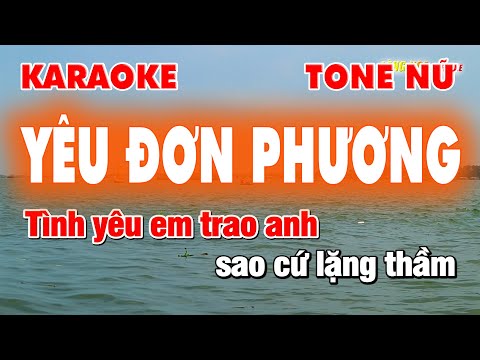 Yêu Đơn Phương Karaoke - Nhạc Trẻ 8x 9x - Tone Nữ Beat Chuẩn - Làng Hoa