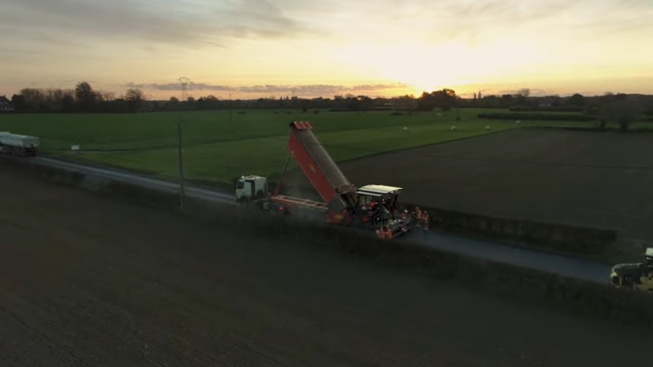 Discontinued: Volvo Asphalt Paver P7820D fitted with Pave Assist.