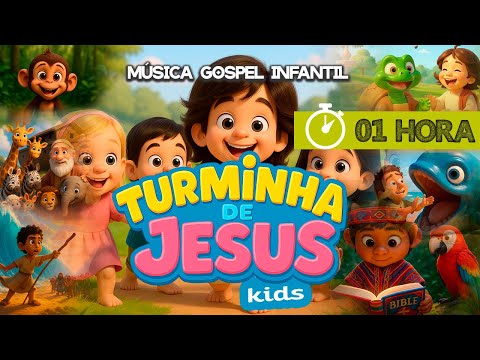 🎵 Playlist Infantil de Louvor – 1 Hora de Muito Louvor! 🎶 l TURMINHA DE JUSUS KIDS