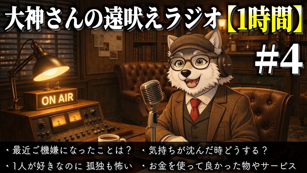 【第4回】大神さんの遠吠えラジオ「本音爆裂の回」でした..【聞き流し.ポッドキャスト】