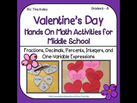 Sixth Grade Valentine Math Craftivity Video