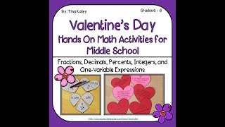 Sixth Grade Valentine Math Craftivity Video